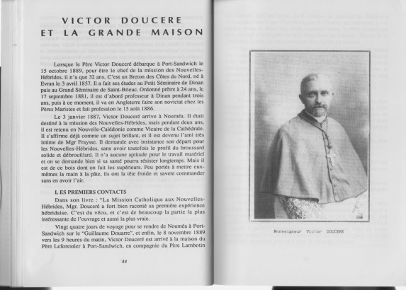 Apôtres des Nouvelles Hébrides / Victor Douceré et la grande maison / Les premiers contacts / Paul Monnier /  Vanuatu/ Vanuatu