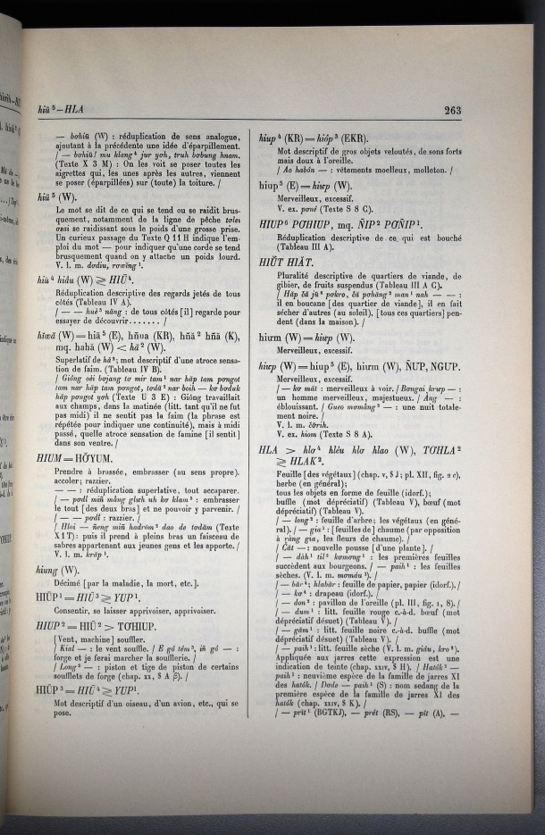 Dictionnaire Bahnar-Français, Guilleminet (tome 1, A-K) / sous partie lettre H: lettre HL / Guilleminet, Paul /  Viet Nam/ Viet Nam