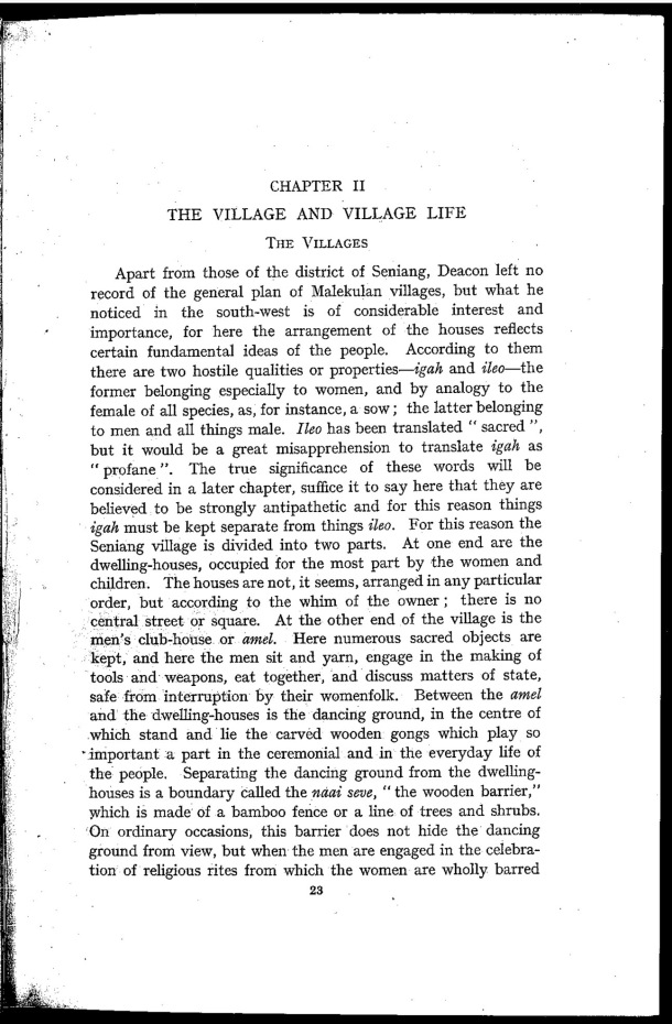 Deacon A.B., 1934. Malekula: A Vanishing People in the New Hebrides / The Village and Village Life; The Villages / Bernard A. Deacon / Vanuatu, Nouvelles-Hébrides, Malekula, South-West Bay