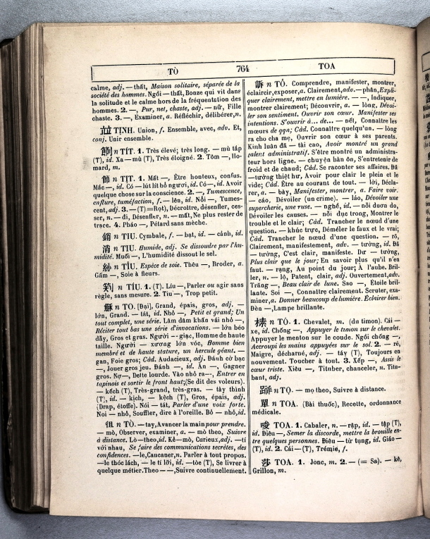 Dictionnaire Annamite-Français, par J.F.M. Génibrel / sous partie lettre Tò / Génibrel, J.F.M. /  Viet Nam/ Viet Nam