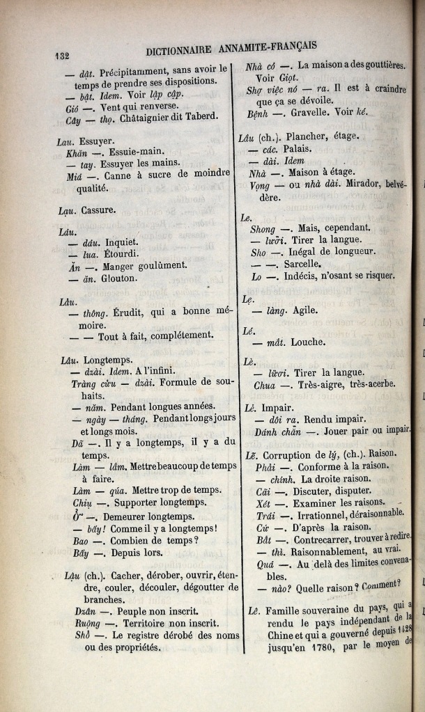 Dictionnaire Elémentaire Annamite-Français, Legrand de la Liraye / lettre L: lettre LE / Legrand de la Liraye /  Viet Nam/ Viet Nam