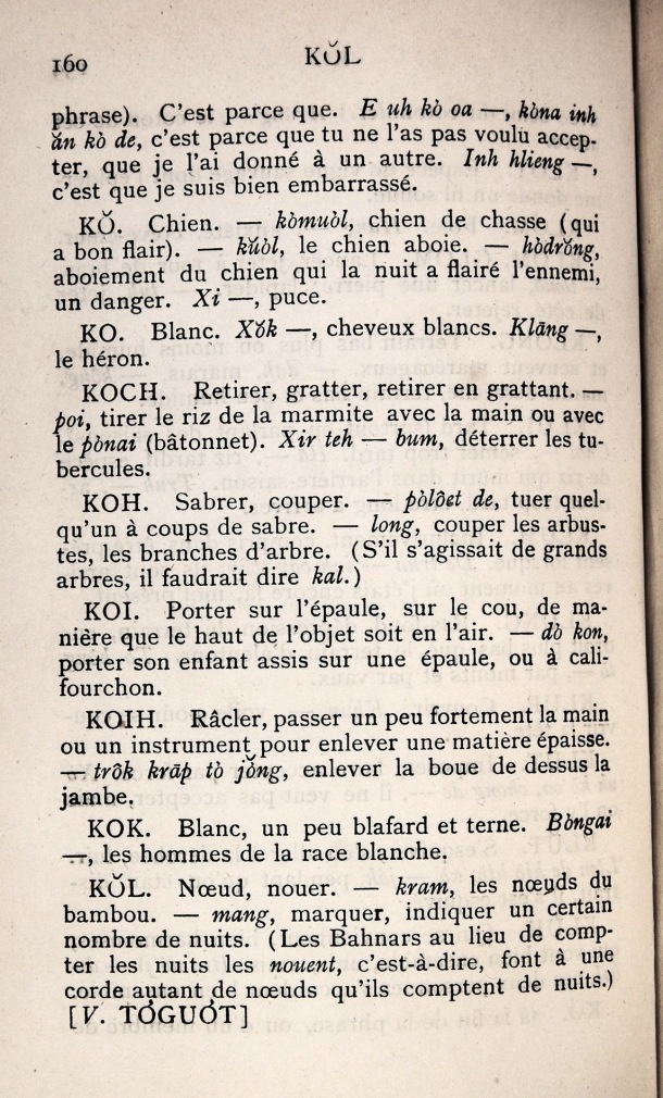 Dictionnaire Bahnar-Français, P.X. Dourisboure / lettre K: lettre KO / Dourisboure, P.X. /  Viet Nam/ Viet Nam