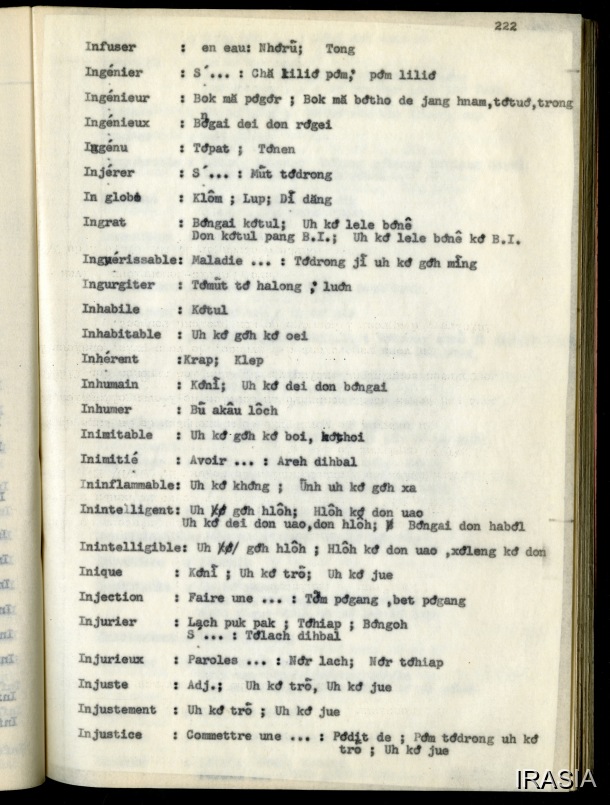 Lexique : dictionnaire français - bahnar EN / Lexique : dictionnaire français - bahnar EN / Léger, Daniel / 