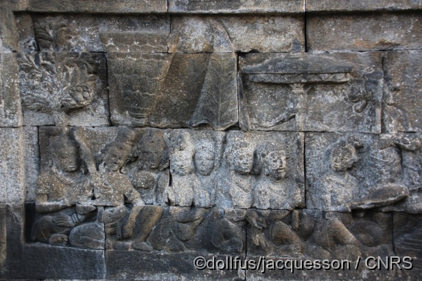 Borobudur > Galerie I > Mur inférieur : Histoire(s) non identifiée(s) / Borobudur > Galerie I > Mur inférieur : Histoire(s) non identifiée(s) / Jacquesson, François; Dollfus, Pascale /  Indonesia/ Indonésie