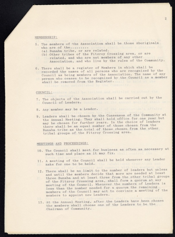 Constitution of Junjuwa Community Incorporated / Constitution of Junjuwa Community Incorporated /  /  Australia/ Australie