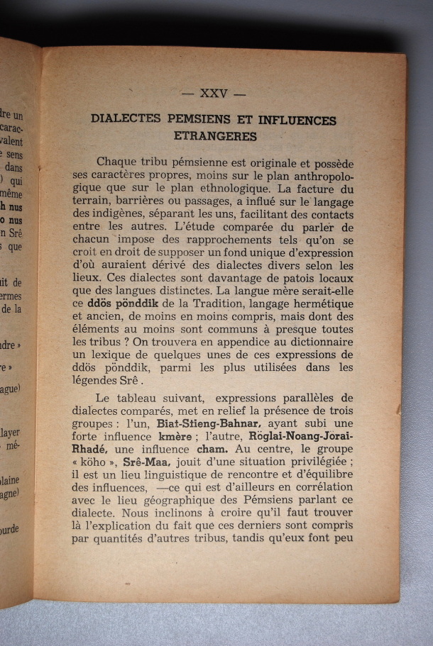 Dictionnaire Srê (Köho) - Français, Jacques Dournes / introduction: dialectes pemsiens et influences étrangères / Dournes, Jacques /  Viet Nam/ Viet Nam