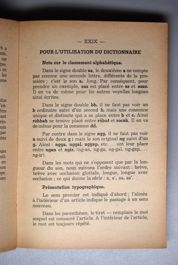Dictionnaire Srê (Köho) - Français, Jacques Dournes / pour l'utilisation du dictionnaire / Dournes, Jacques /  Viet Nam/ Viet Nam