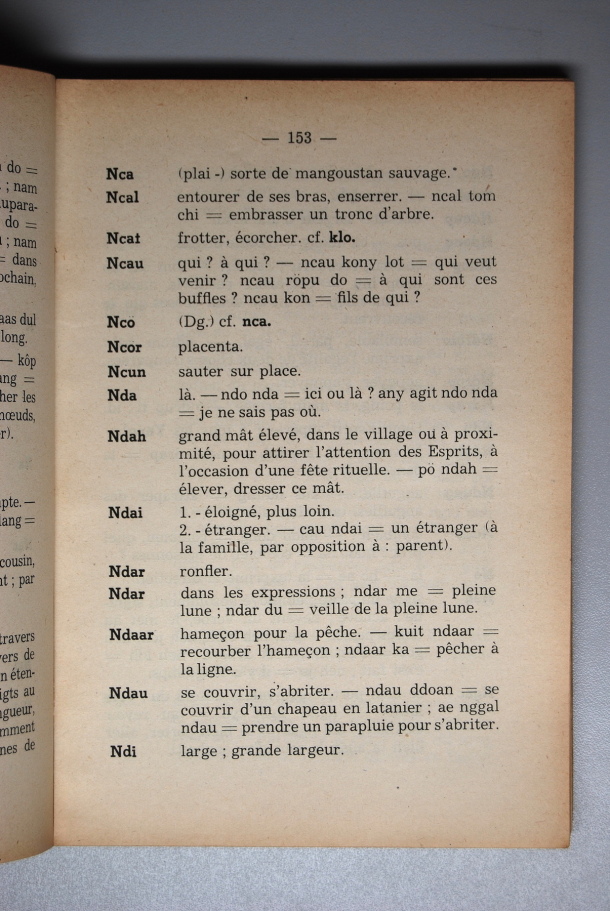 Dictionnaire Srê (Köho) - Français, Jacques Dournes / lettre N: lettre ND / Dournes, Jacques /  Viet Nam/ Viet Nam