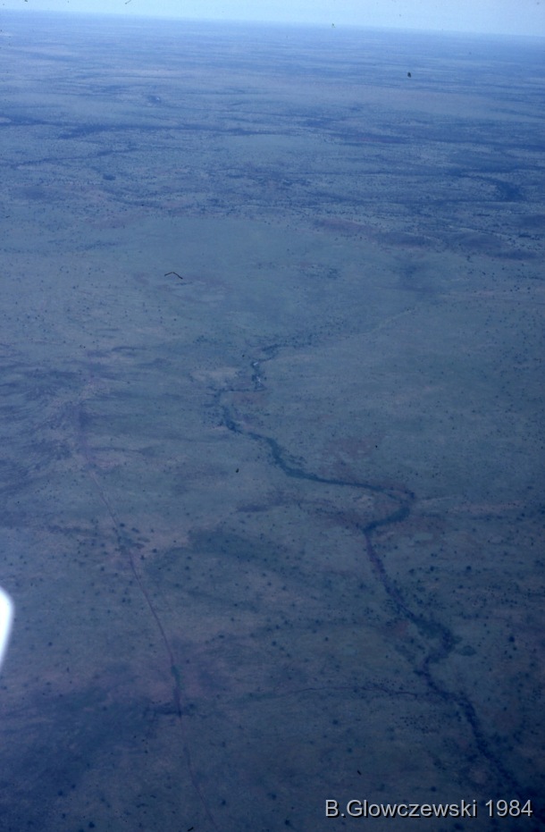 Aerials 1984: Lajamanu and the Tanami desert / Aerial shots from Katherine to Lajamanu  / Barbara Glowczewski / Tanami Desert, Central Australia