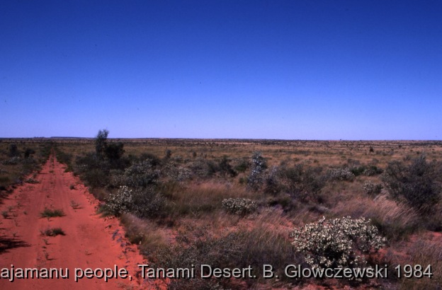 Hunting, Warlpiri people, Lajamanu 1984 (1) / Road, Hunting (wirliniyi), digging for yam & goanna  / Barbara Glowczewski / Kurlungalinpa road (Buchanan hill), Tanami desert, Central Australia