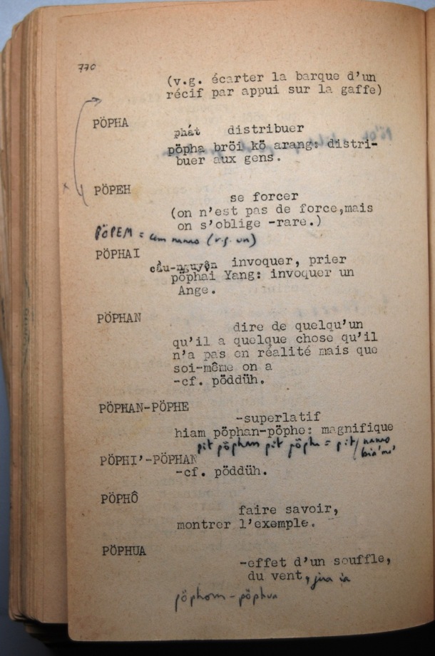 Ebauche de Dictionnaire de la Langue Jörai, Jacques Dournes / Ebauche de Dictionnaire de la Langue Jörai, Jacques Dournes / Dournes, Jacques /  Viet Nam/ Viet Nam