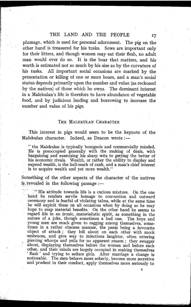 Deacon A.B., 1934. Malekula: A Vanishing People in the New Hebrides / The Malekulan Character / Bernard A. Deacon / Vanuatu, Nouvelles-Hébrides, Malekula, South-West Bay