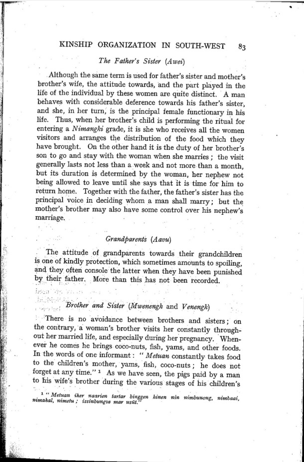 Deacon A.B., 1934. Malekula: A Vanishing People in the New Hebrides / The Father's Sister (Awei). Grandparents (Aavu). Brother and Sister (Mwenengk and Venengk) / Bernard A. Deacon / Vanuatu, Nouvelles-Hébrides, Malekula, South-West Bay