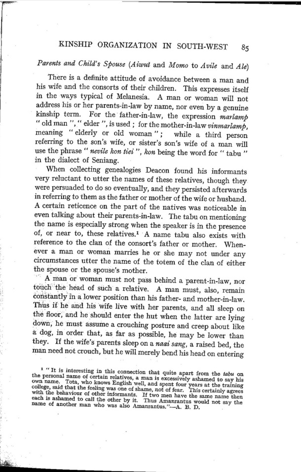 Deacon A.B., 1934. Malekula: A Vanishing People in the New Hebrides / Parents and Child's Spouse (Aiwut and Momo to Avile and Ale) / Bernard A. Deacon / Vanuatu, Nouvelles-Hébrides, Malekula, South-West Bay