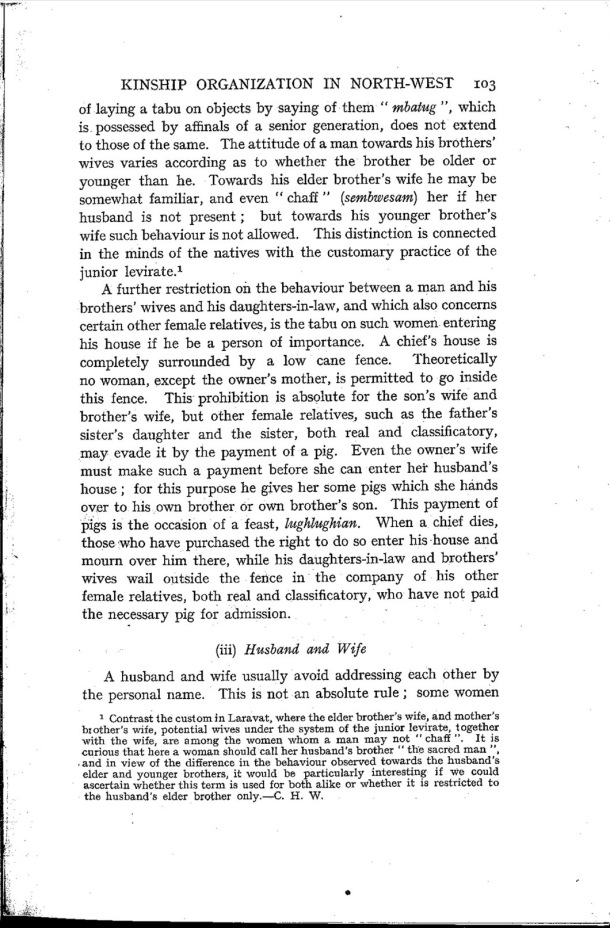 Deacon A.B., 1934. Malekula: A Vanishing People in the New Hebrides / (iii) Husband and Wife / Bernard A. Deacon / Vanuatu, Nouvelles-Hébrides, Malekula, South-West Bay