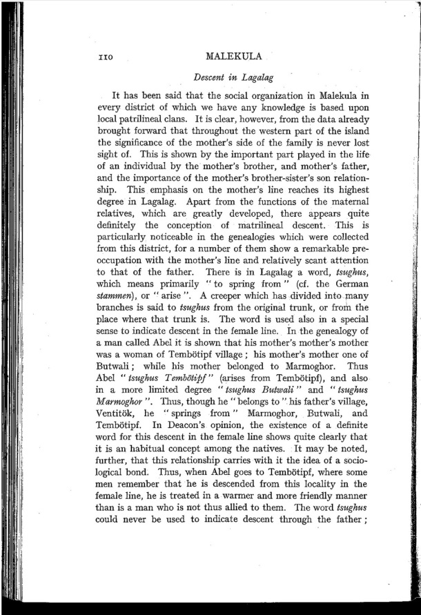 Deacon A.B., 1934. Malekula: A Vanishing People in the New Hebrides / Descent in Lagalag / Bernard A. Deacon / Vanuatu, Nouvelles-Hébrides, Malekula, South-West Bay