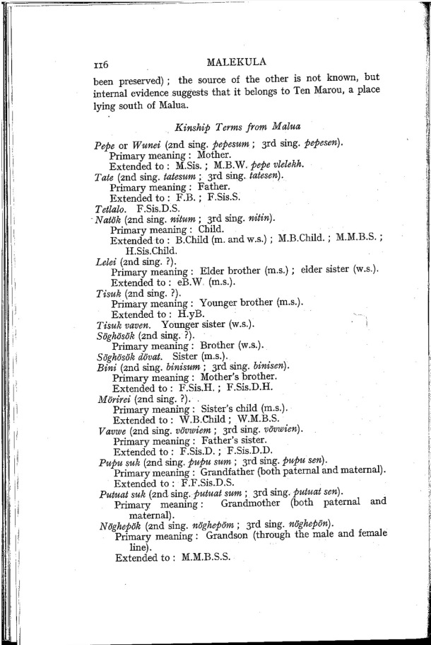 Deacon A.B., 1934. Malekula: A Vanishing People in the New Hebrides / The Kinship Terms from Malua / Bernard A. Deacon / Vanuatu, Nouvelles-Hébrides, Malekula, South-West Bay