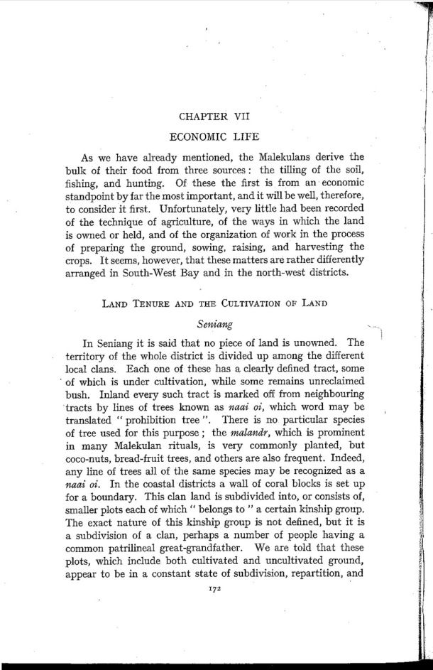 Deacon A.B., 1934. Malekula: A Vanishing People in the New Hebrides / Economic Life. Land Tenure and the Cultivation of Land. Seniang / Bernard A. Deacon / Vanuatu, Nouvelles-Hébrides, Malekula, South-West Bay