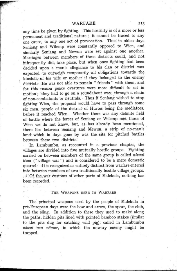 Deacon A.B., 1934. Malekula: A Vanishing People in the New Hebrides / The Weapons used in Warfare / Bernard A. Deacon / Vanuatu, Nouvelles-Hébrides, Malekula, South-West Bay
