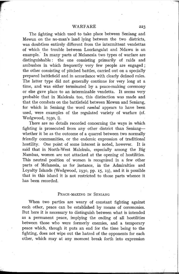 Deacon A.B., 1934. Malekula: A Vanishing People in the New Hebrides / Peace-Making in Seniang / Bernard A. Deacon / Vanuatu, Nouvelles-Hébrides, Malekula, South-West Bay