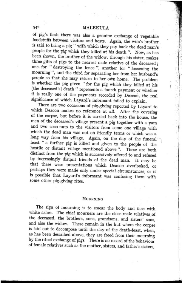 Deacon A.B., 1934. Malekula: A Vanishing People in the New Hebrides / Mourning / Bernard A. Deacon / Vanuatu, Nouvelles-Hébrides, Malekula, South-West Bay