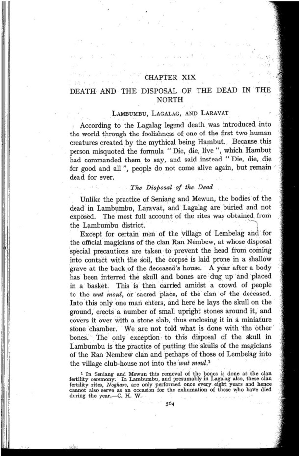 Deacon A.B., 1934. Malekula: A Vanishing People in the New Hebrides / Death and the Disposal of the Dead in the North. Lambumbu, Lagalag, and Laravat. The Disposal of the Dead / Bernard A. Deacon / Vanuatu, Nouvelles-Hébrides, Malekula, South-West Bay