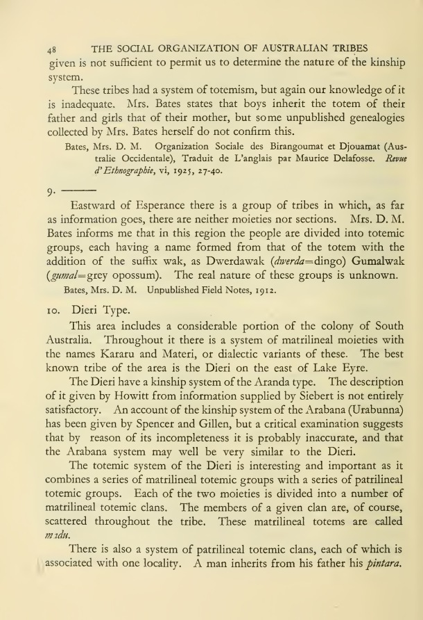 The Social Organization of Australian Tribes, by A.R. Radcliffe-Brown, 1931 / Dieri Type / A.R. Radcliffe-Brown / Australia