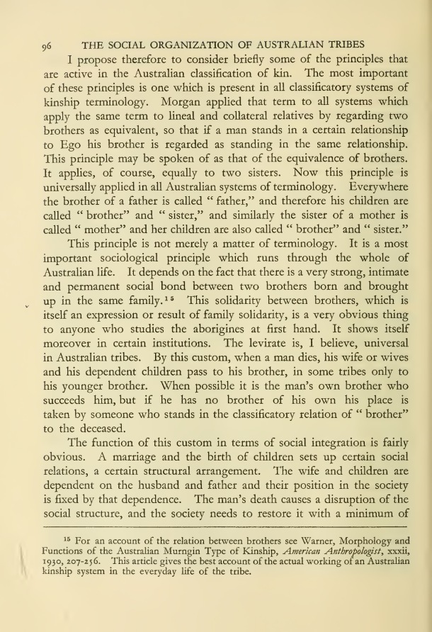 The Social Organization of Australian Tribes, by A.R. Radcliffe-Brown, 1931 / The Social Organization of Australian Tribes, by A.R. Radcliffe-Brown, 1931 / A.R. Radcliffe-Brown / Australia