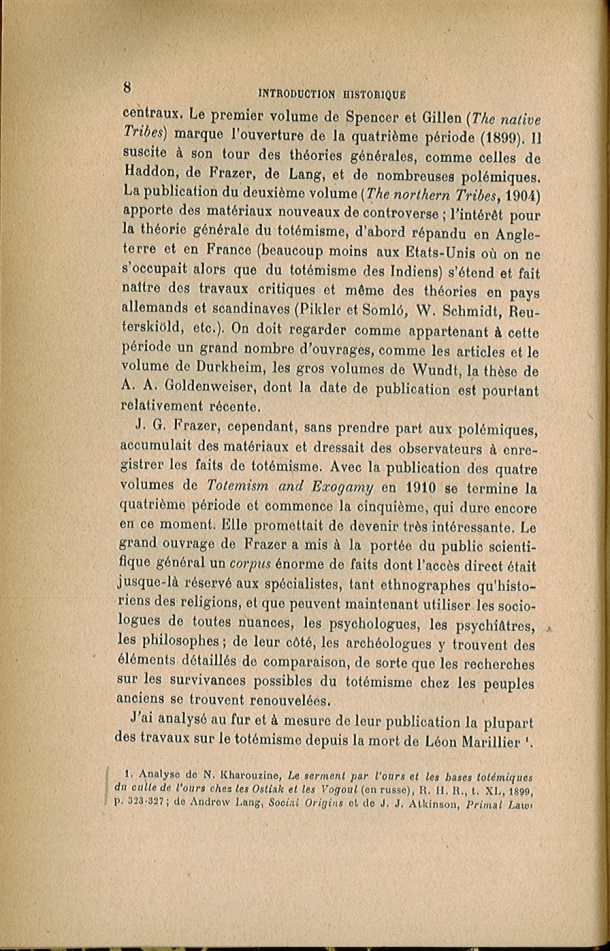Arnold Van Gennep, l'État Actuel du Problème Totémique, 1920 / Arnold Van Gennep, l'État Actuel du Problème Totémique, 1920 / Van Gennep, Arnold /
