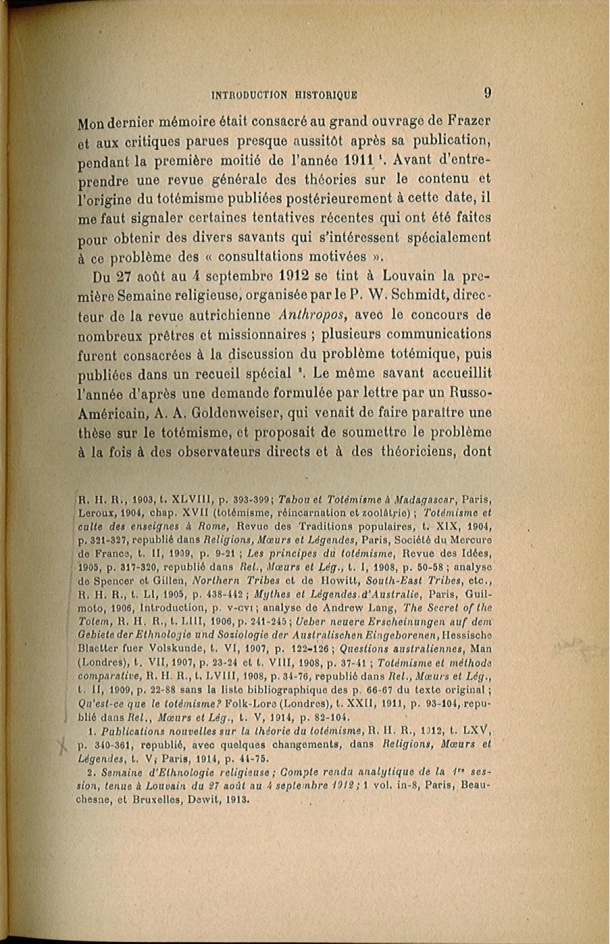 Arnold Van Gennep, l'État Actuel du Problème Totémique, 1920 / Arnold Van Gennep, l'État Actuel du Problème Totémique, 1920 / Van Gennep, Arnold / 