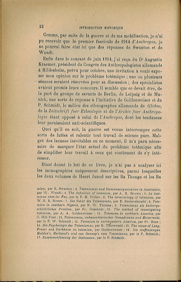 Arnold Van Gennep, l'État Actuel du Problème Totémique, 1920 / Arnold Van Gennep, l'État Actuel du Problème Totémique, 1920 / Van Gennep, Arnold /