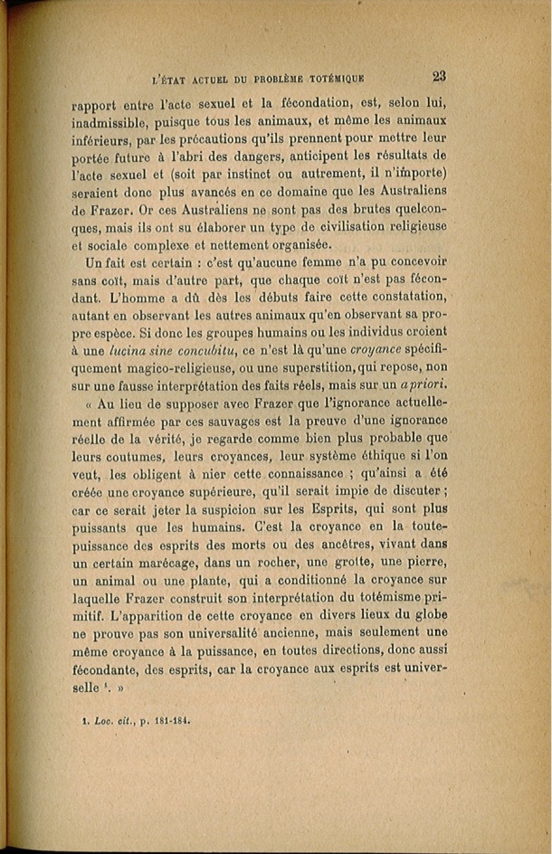 Arnold Van Gennep, l'État Actuel du Problème Totémique, 1920 / Arnold Van Gennep, l'État Actuel du Problème Totémique, 1920 / Van Gennep, Arnold / 