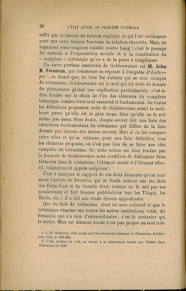 Arnold Van Gennep, l'État Actuel du Problème Totémique, 1920 / Arnold Van Gennep, l'État Actuel du Problème Totémique, 1920 / Van Gennep, Arnold / 