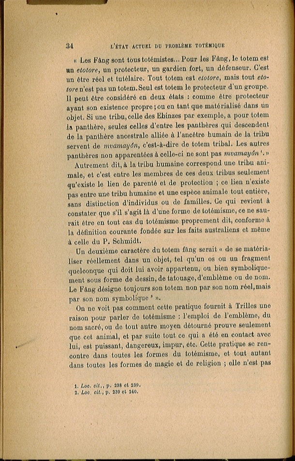 Arnold Van Gennep, l'État Actuel du Problème Totémique, 1920 / Arnold Van Gennep, l'État Actuel du Problème Totémique, 1920 / Van Gennep, Arnold /