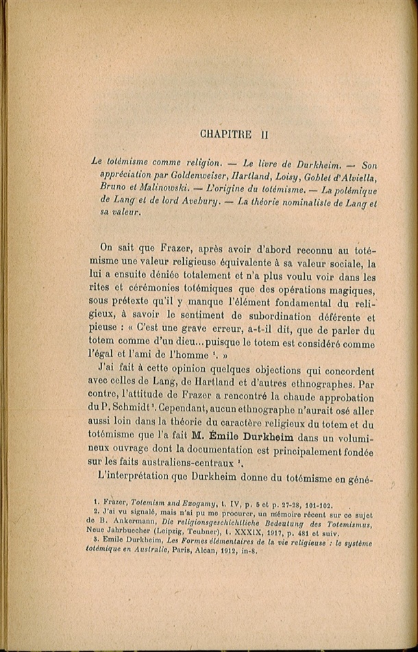 Arnold Van Gennep, l'État Actuel du Problème Totémique, 1920 / Arnold Van Gennep, l'État Actuel du Problème Totémique, 1920 / Van Gennep, Arnold /