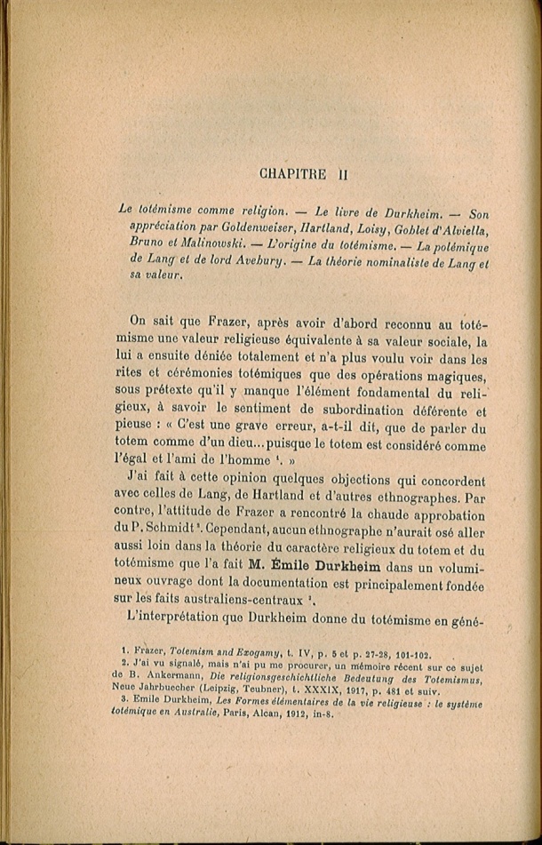 Arnold Van Gennep, l'État Actuel du Problème Totémique, 1920 / Arnold Van Gennep, l'État Actuel du Problème Totémique, 1920 / Van Gennep, Arnold / 