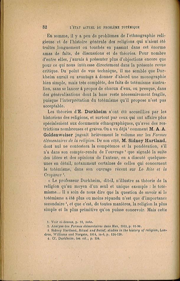 Arnold Van Gennep, l'État Actuel du Problème Totémique, 1920 / Arnold Van Gennep, l'État Actuel du Problème Totémique, 1920 / Van Gennep, Arnold /