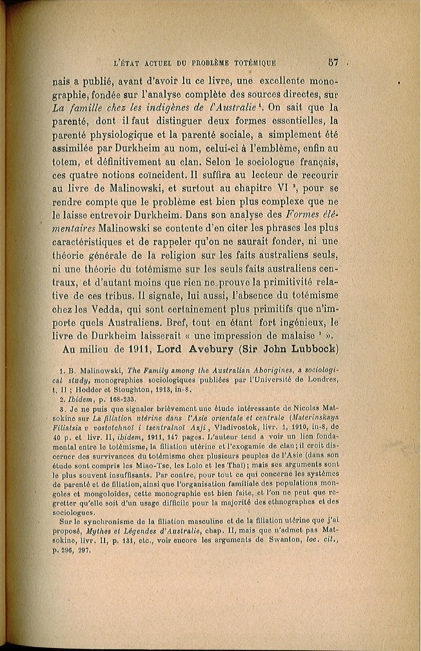 Arnold Van Gennep, l'État Actuel du Problème Totémique, 1920 / Arnold Van Gennep, l'État Actuel du Problème Totémique, 1920 / Van Gennep, Arnold /