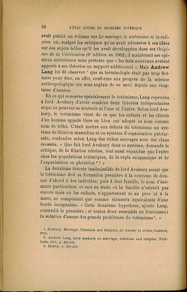 Arnold Van Gennep, l'État Actuel du Problème Totémique, 1920 / Arnold Van Gennep, l'État Actuel du Problème Totémique, 1920 / Van Gennep, Arnold /