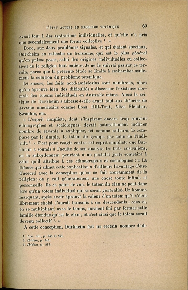 Arnold Van Gennep, l'État Actuel du Problème Totémique, 1920 / Arnold Van Gennep, l'État Actuel du Problème Totémique, 1920 / Van Gennep, Arnold / 