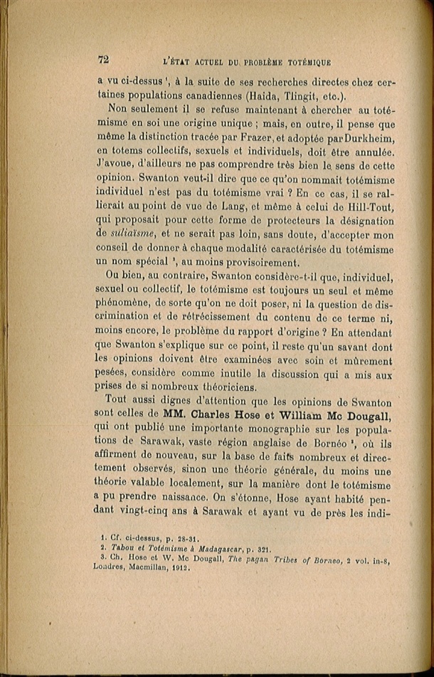 Arnold Van Gennep, l'État Actuel du Problème Totémique, 1920 / Arnold Van Gennep, l'État Actuel du Problème Totémique, 1920 / Van Gennep, Arnold /
