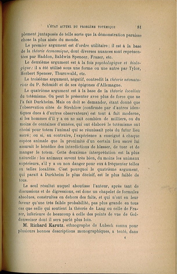 Arnold Van Gennep, l'État Actuel du Problème Totémique, 1920 / Arnold Van Gennep, l'État Actuel du Problème Totémique, 1920 / Van Gennep, Arnold / 