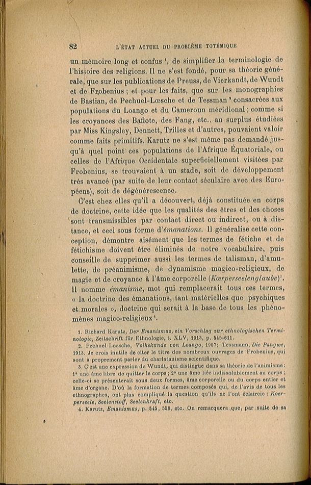 Arnold Van Gennep, l'État Actuel du Problème Totémique, 1920 / Arnold Van Gennep, l'État Actuel du Problème Totémique, 1920 / Van Gennep, Arnold /