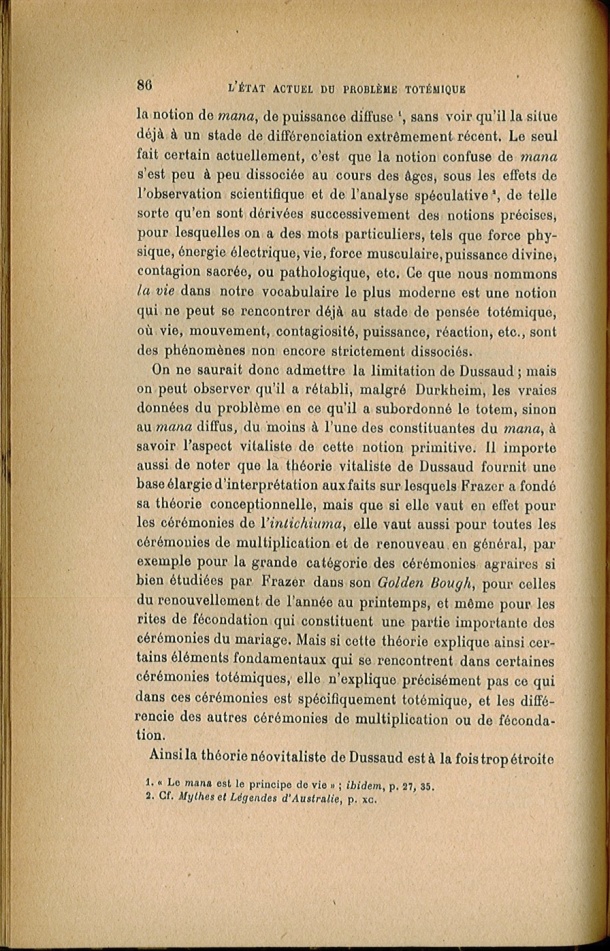 Arnold Van Gennep, l'État Actuel du Problème Totémique, 1920 / Arnold Van Gennep, l'État Actuel du Problème Totémique, 1920 / Van Gennep, Arnold /