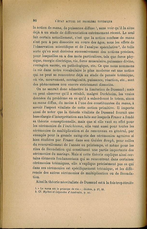 Arnold Van Gennep, l'État Actuel du Problème Totémique, 1920 / Arnold Van Gennep, l'État Actuel du Problème Totémique, 1920 / Van Gennep, Arnold / 