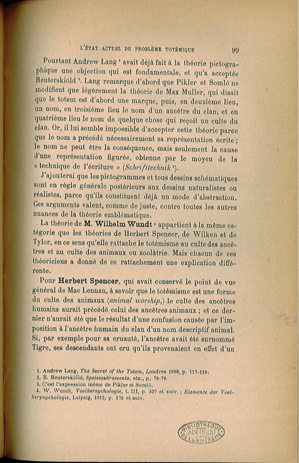 Arnold Van Gennep, l'État Actuel du Problème Totémique, 1920 / Arnold Van Gennep, l'État Actuel du Problème Totémique, 1920 / Van Gennep, Arnold /
