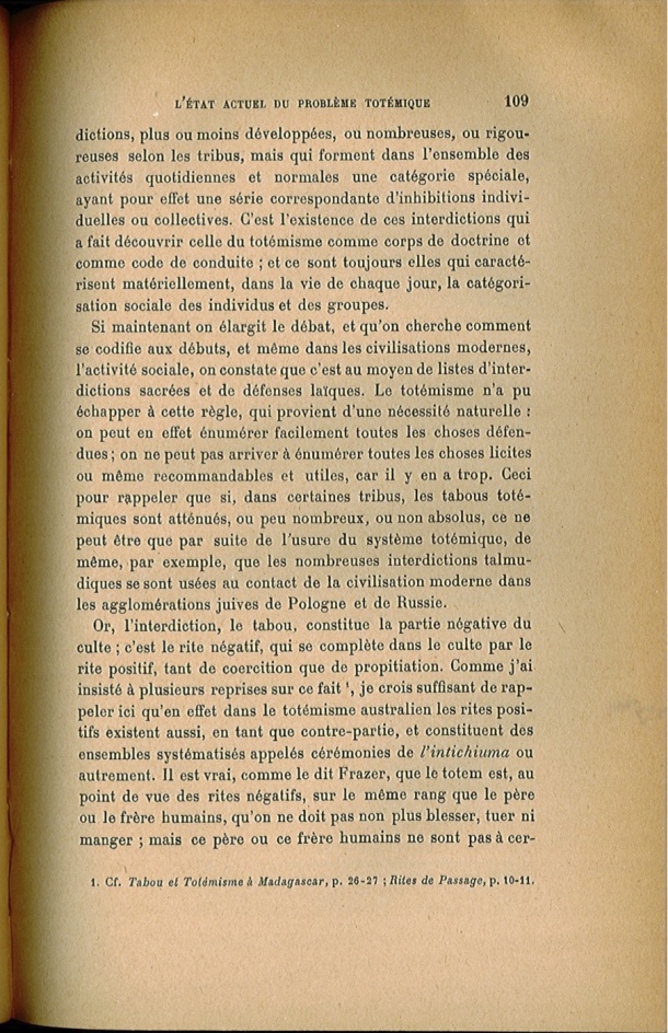 Arnold Van Gennep, l'État Actuel du Problème Totémique, 1920 / Arnold Van Gennep, l'État Actuel du Problème Totémique, 1920 / Van Gennep, Arnold /