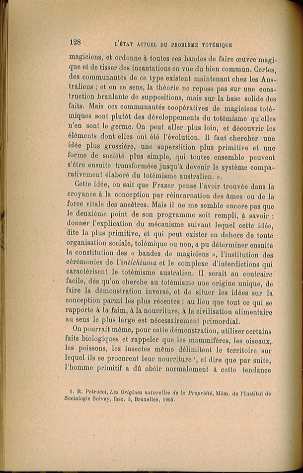 Arnold Van Gennep, l'État Actuel du Problème Totémique, 1920 / Arnold Van Gennep, l'État Actuel du Problème Totémique, 1920 / Van Gennep, Arnold /