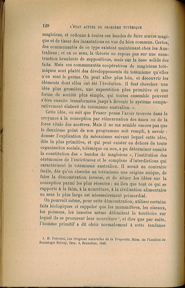 Arnold Van Gennep, l'État Actuel du Problème Totémique, 1920 / Arnold Van Gennep, l'État Actuel du Problème Totémique, 1920 / Van Gennep, Arnold / 