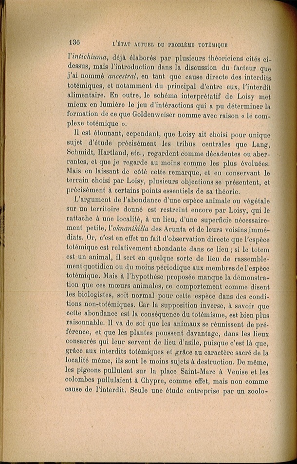 Arnold Van Gennep, l'État Actuel du Problème Totémique, 1920 / Arnold Van Gennep, l'État Actuel du Problème Totémique, 1920 / Van Gennep, Arnold /